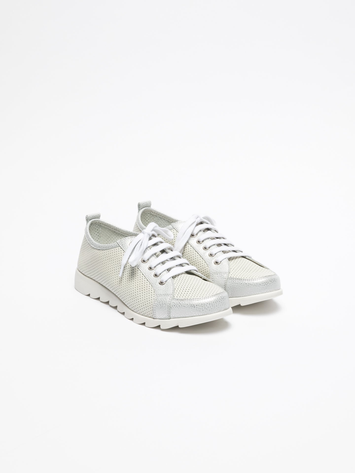 The Flexx Silver Lace-up Trainers